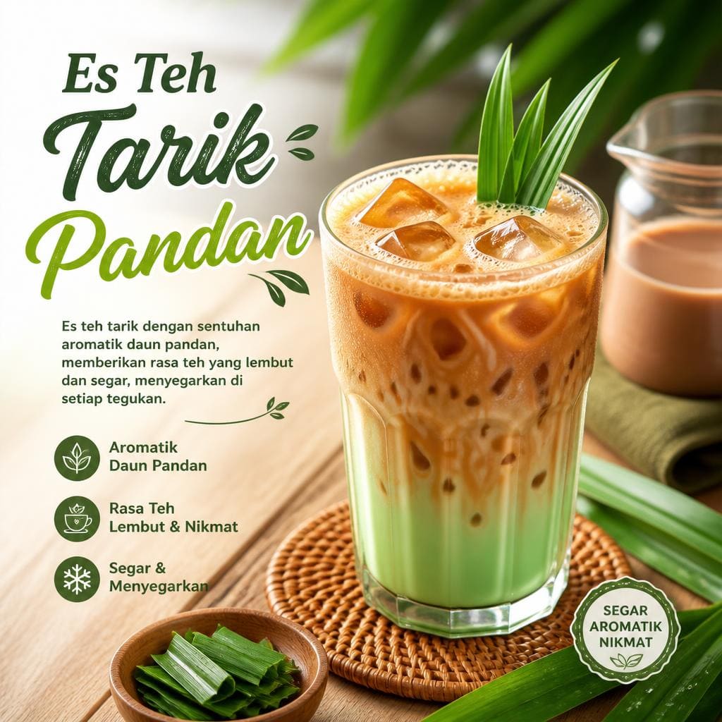 Es Teh Tarik Pandan di RM Bumi Aki
